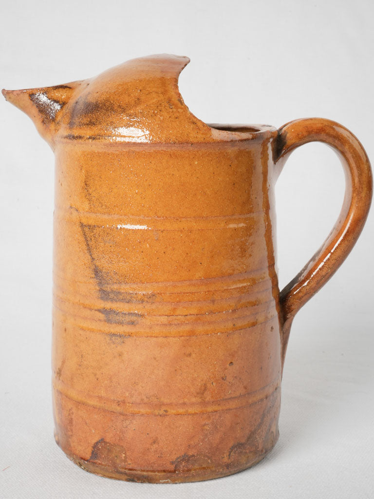 Stunning antique French pottery pitcher