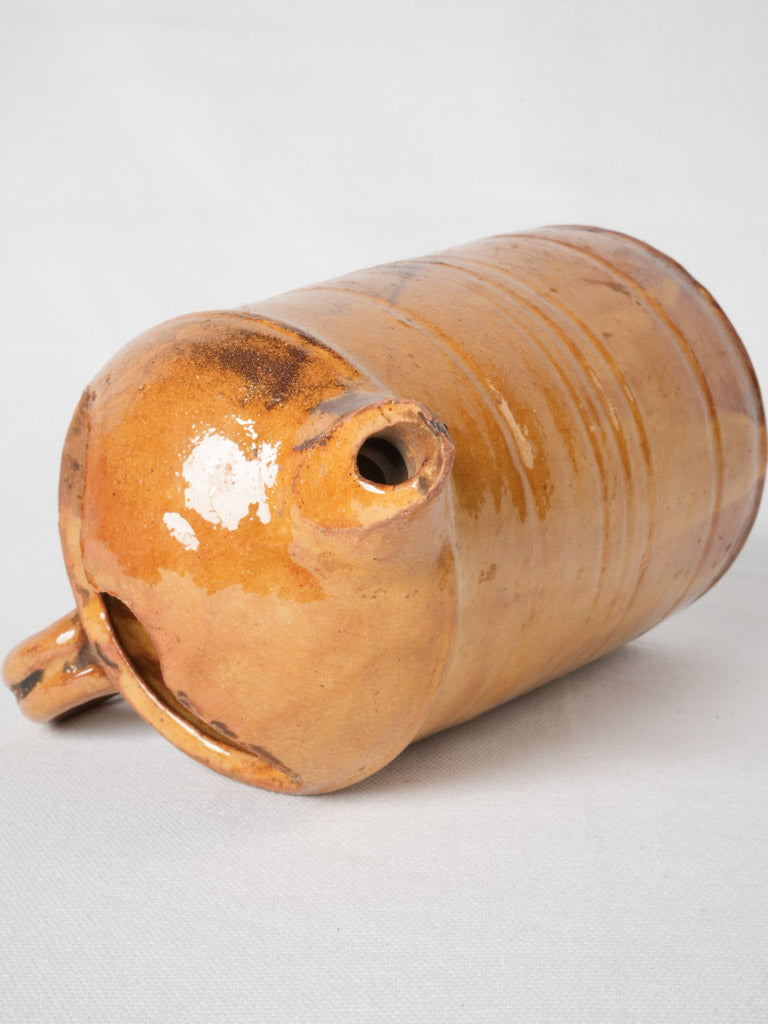 Vintage French terracotta earthenware jug