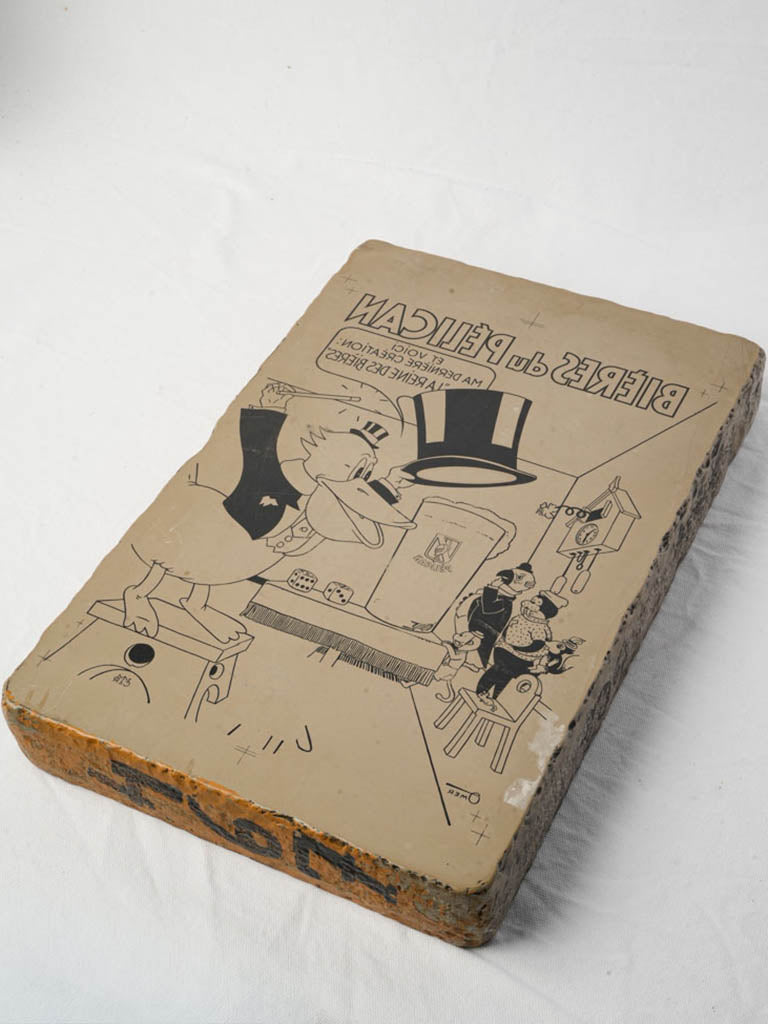 Vintage lithographic printing stone
