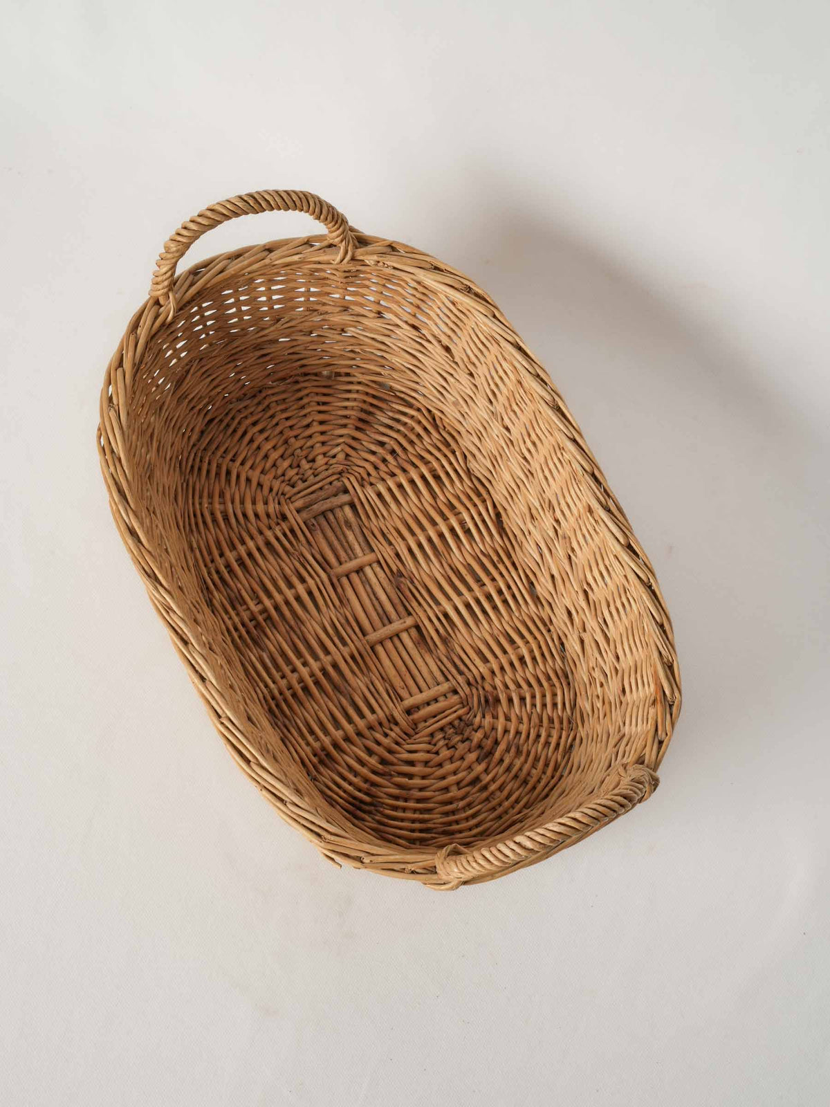 Vintage Wicker Bread Basket from Provence w/ Twin Handles 16¼"