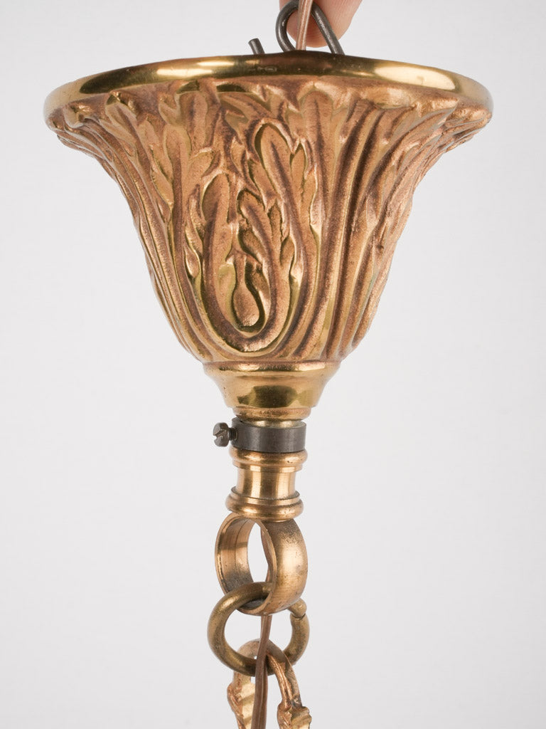 Louis XVI style lantern w/ 3 lights - 24½"