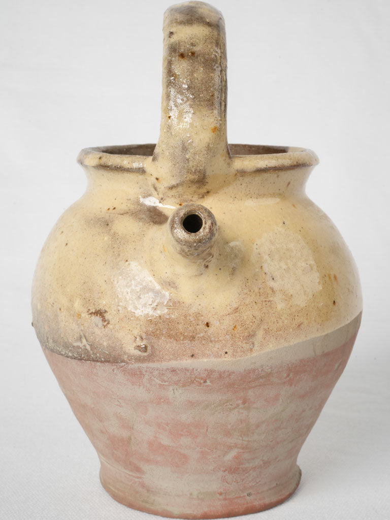 Provencal small glazed water jug