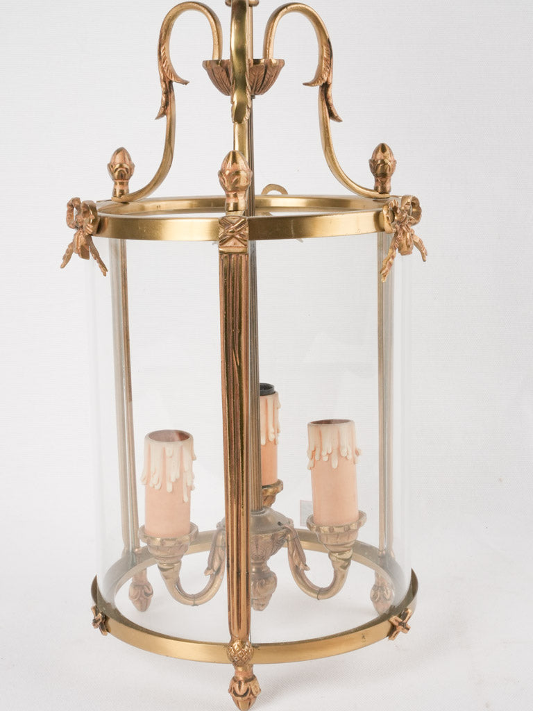 Louis XVI style lantern w/ 3 lights - 24½"