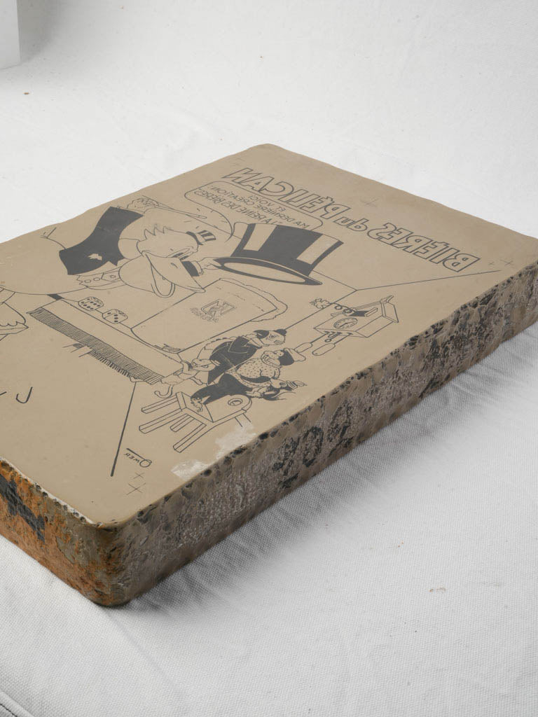 Cartoon-style lithographic design block