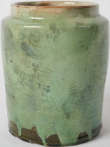 Charming antique pale green cachepot