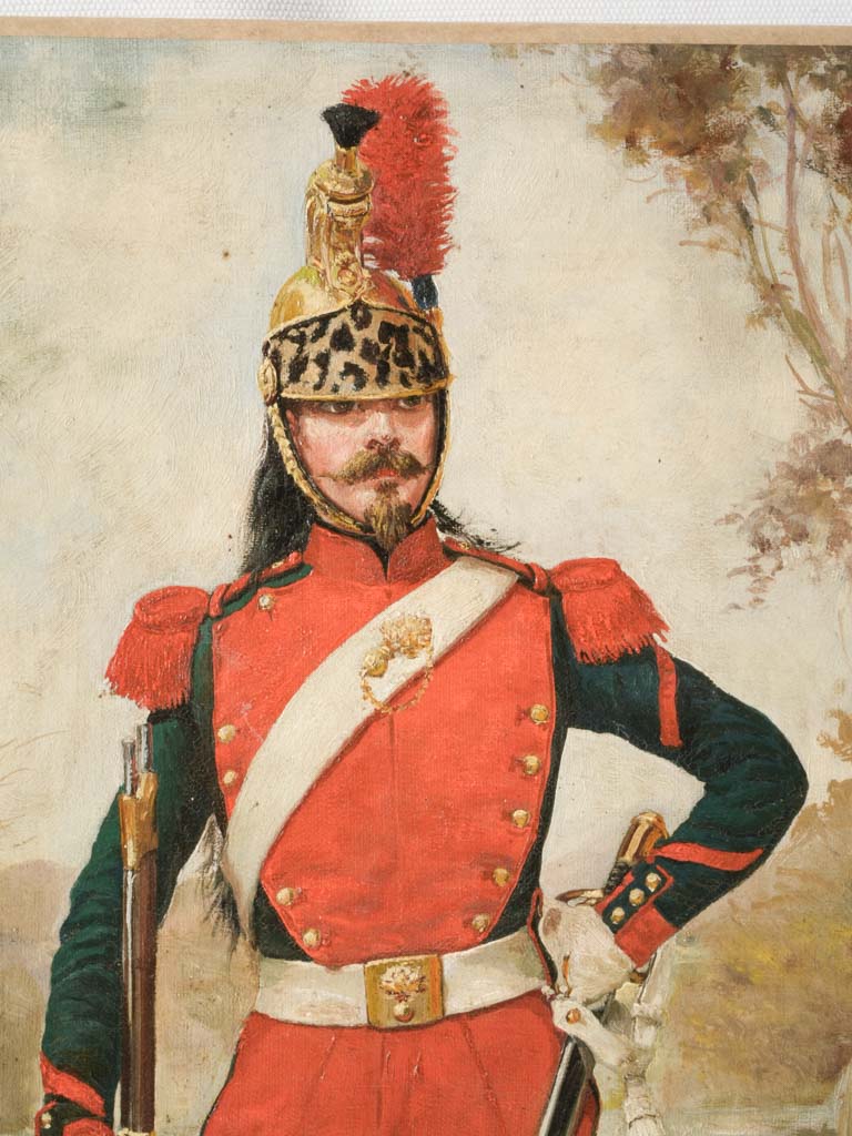Portrait of a French Second Empire Dragoon c. 1860 - 21¾" x 15"