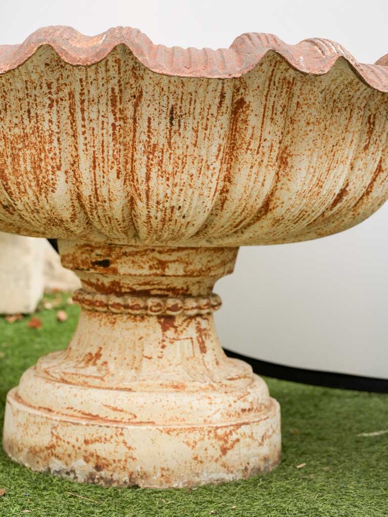 Painted white finish garden planters  