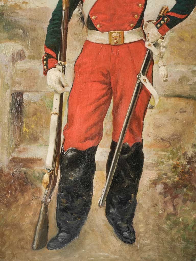 Portrait of a French Second Empire Dragoon c. 1860 - 21¾" x 15"