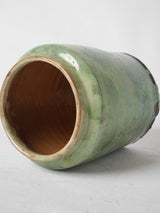 Collectible French pottery green glazed vase