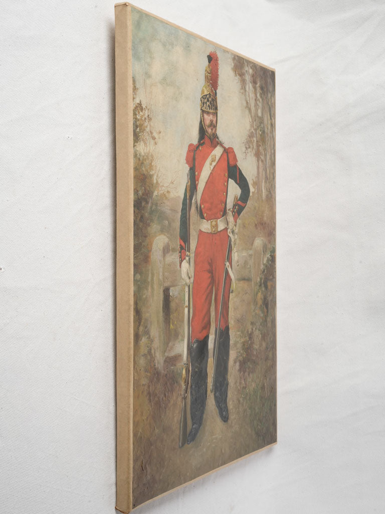 Portrait of a French Second Empire Dragoon c. 1860 - 21¾" x 15"