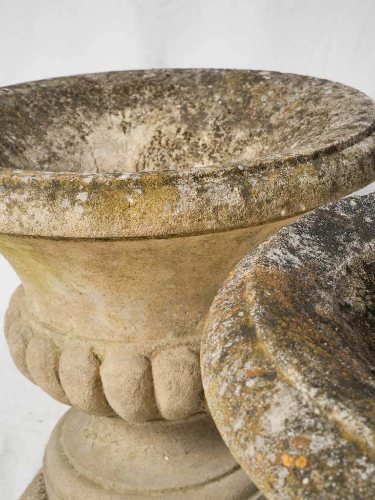 Authentic patinated French urns