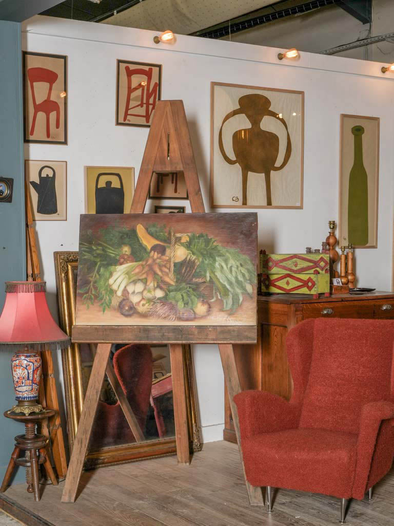 Rustic signed oil painting