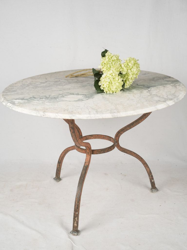 Vintage round marble dining table  