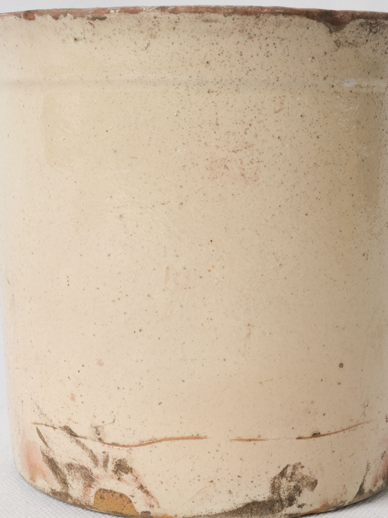 Pale cream antique glazed confiture pot