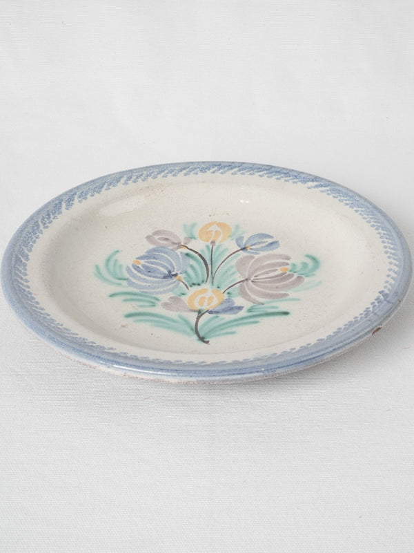 Vintage Normandy glazed pottery dish