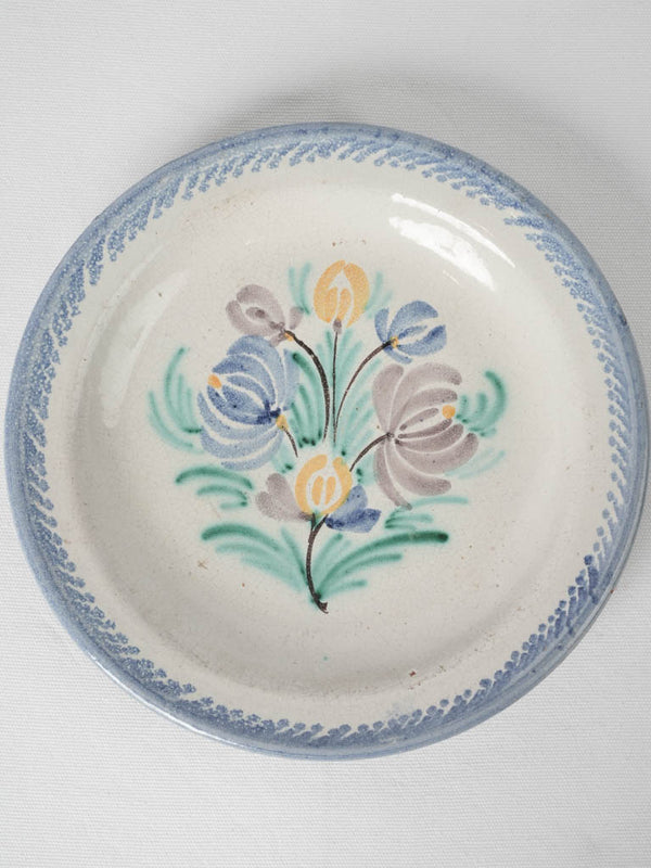 Antique French floral terracotta plate