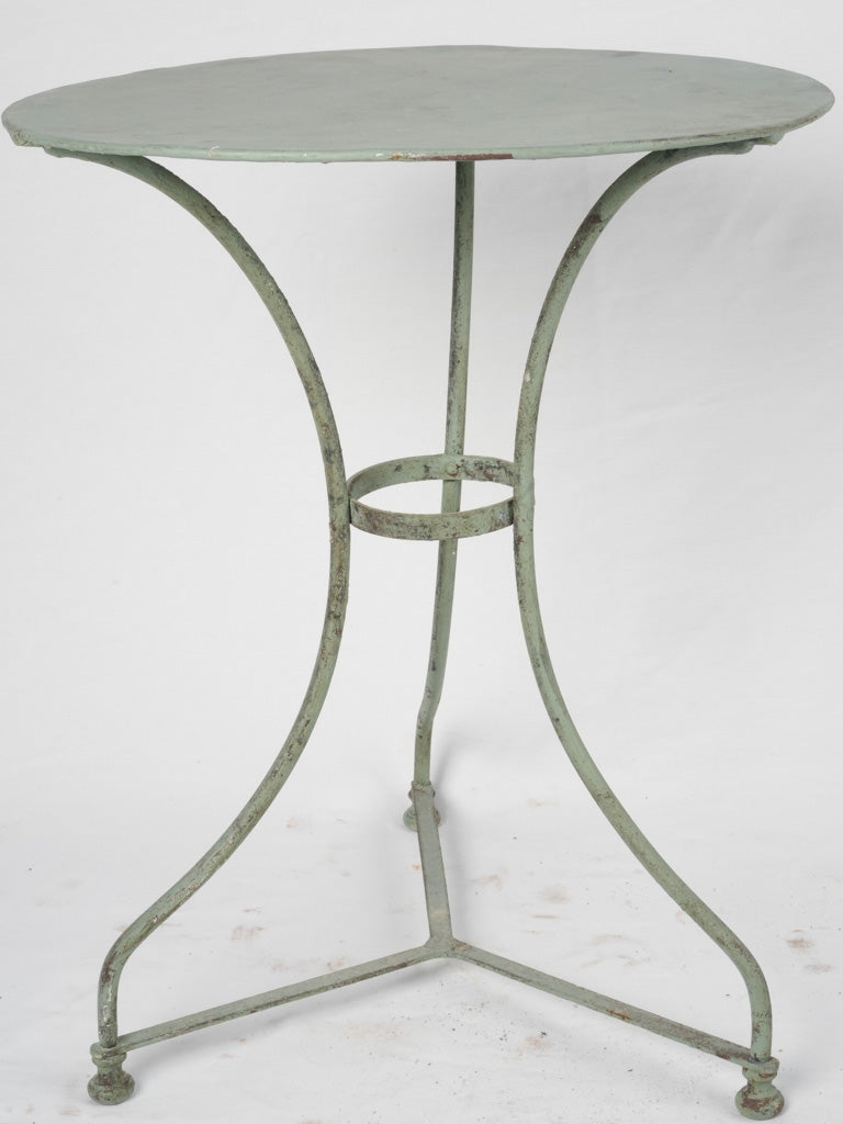 Antique French Garden Table w/ Solid Sage Green Patina - Small