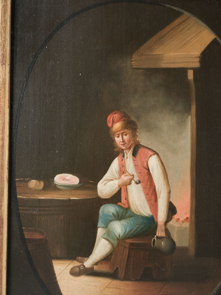 Pair of Early 19th-Century Dutch School Tavern Scenes - 15" x 11¾"