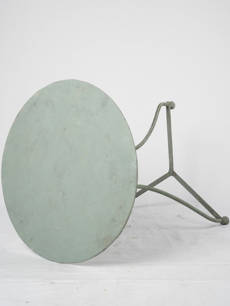 Antique French Garden Table w/ Solid Sage Green Patina - Small