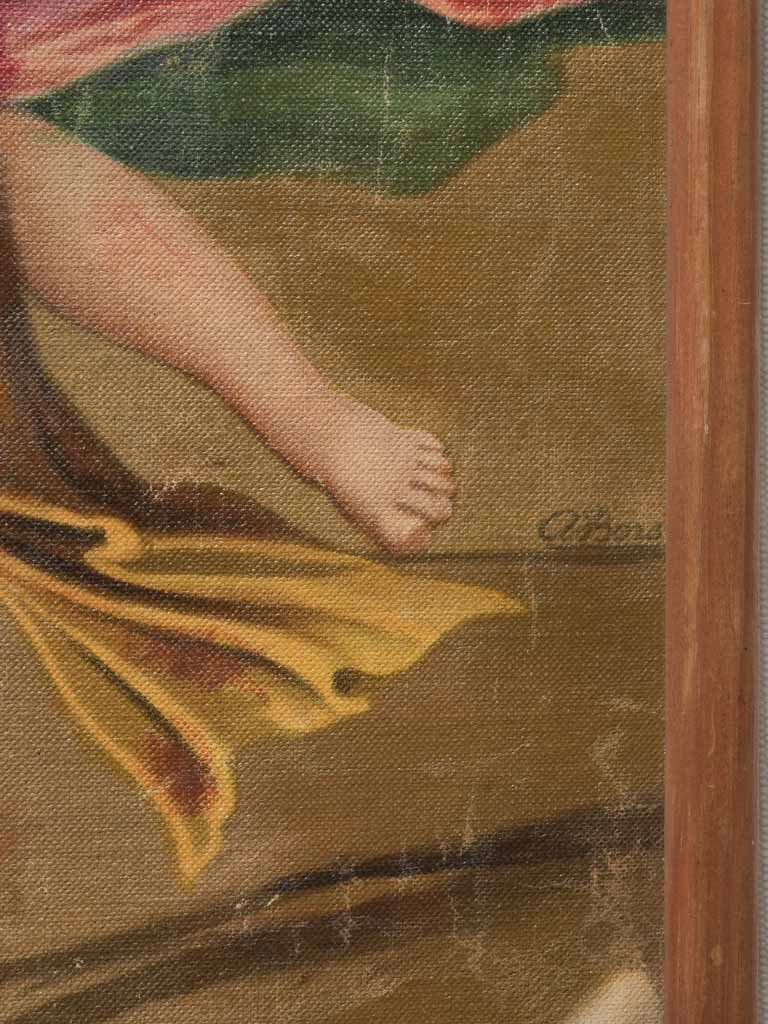 Early 20th Century French Overdoor Oil of Apollo and the Nine Muses - 23¾" x 50½"