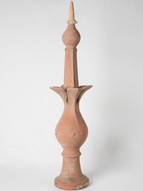 Antique terracotta roof finial