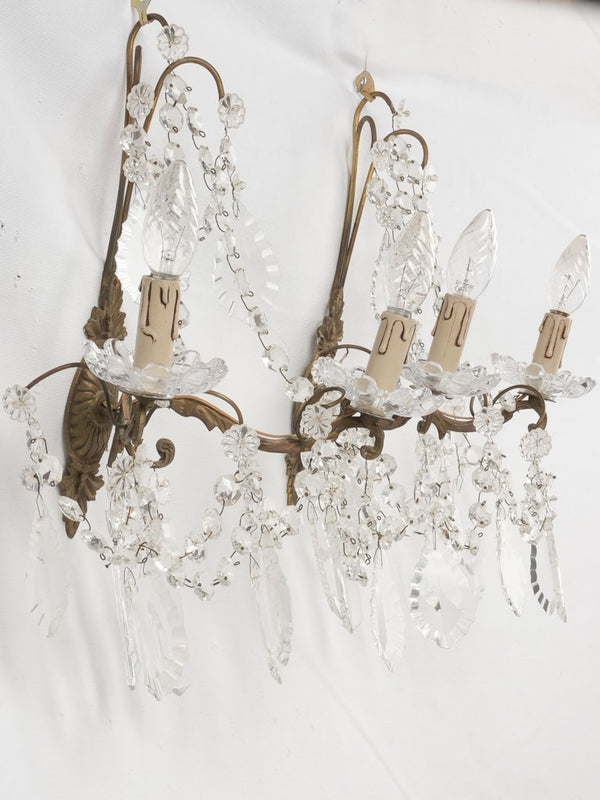 Pair of French wall appliques 16¼"