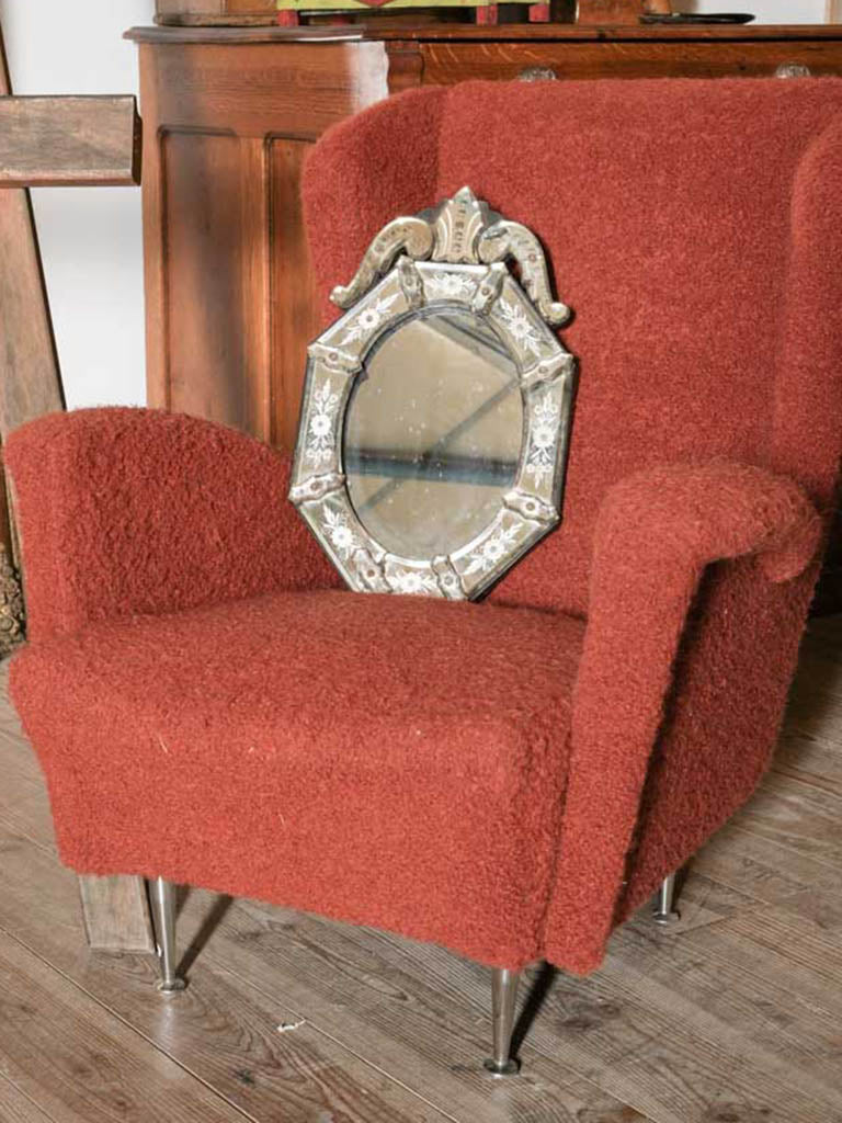 Wheel-engraved Venetian mirror, ornate design