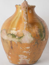 Glazed, aged Orjol pottery pitcher