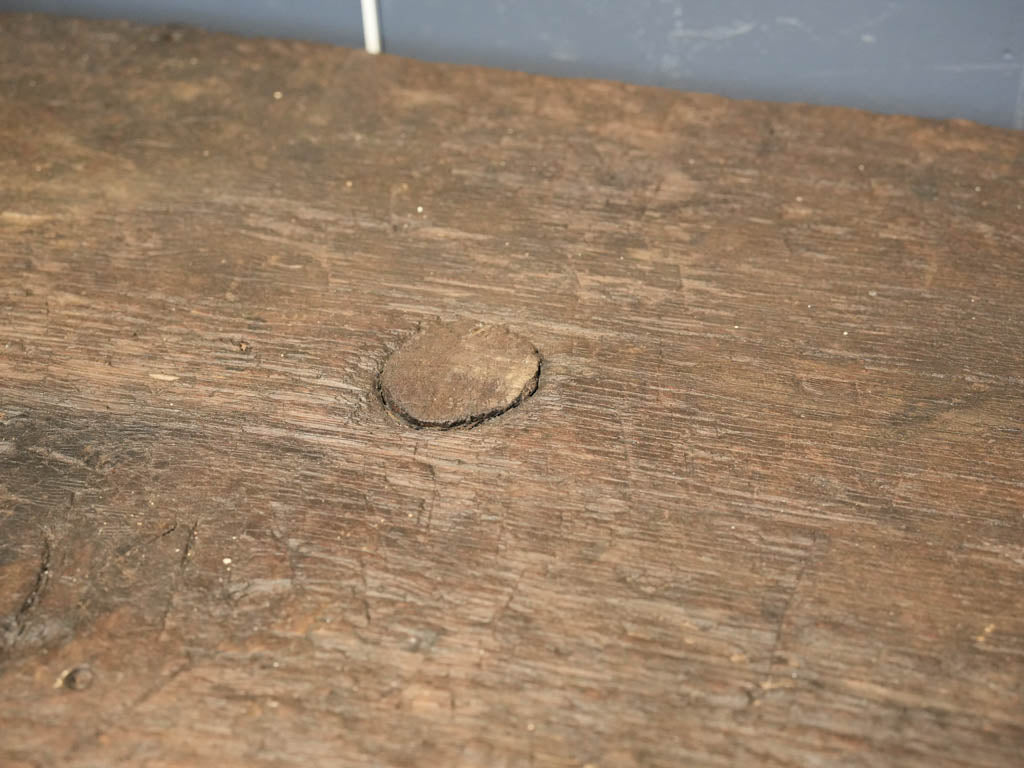 Aged carpenter's workbench