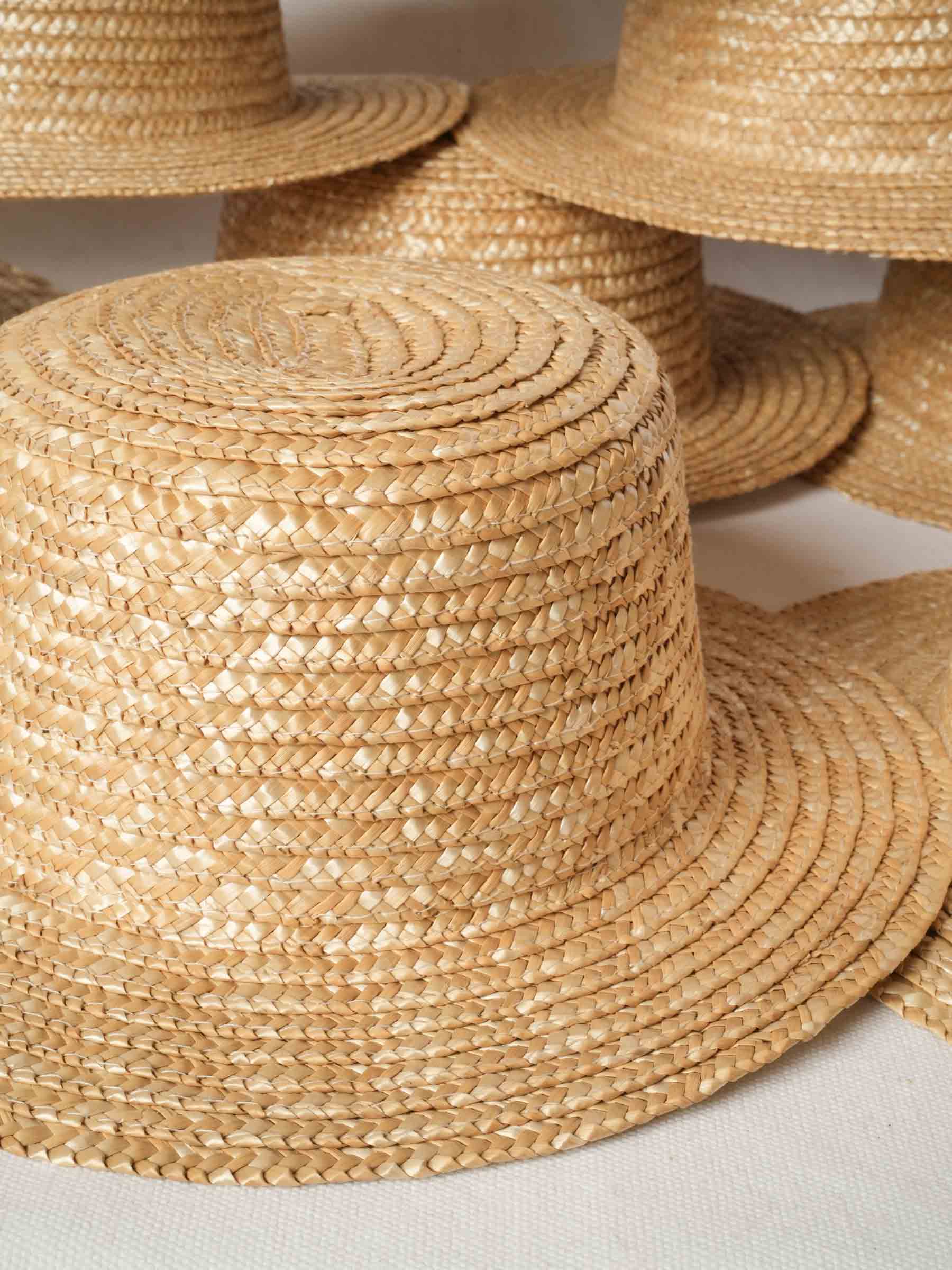 Set of Ten Vintage French Straw Hats from Provence