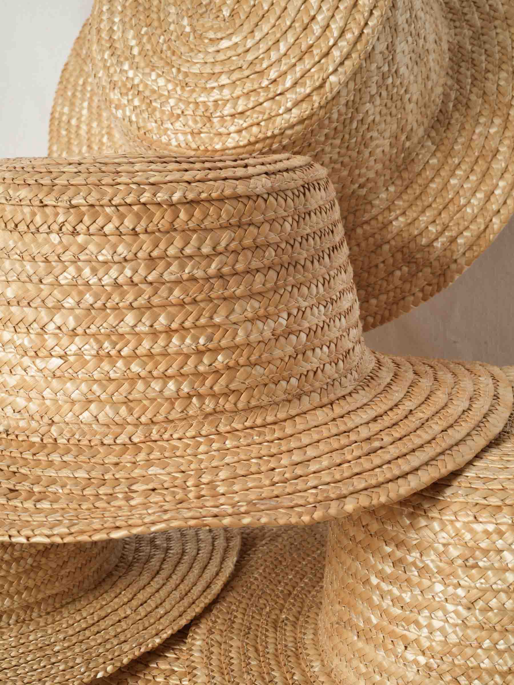 Set of Ten Vintage French Straw Hats from Provence