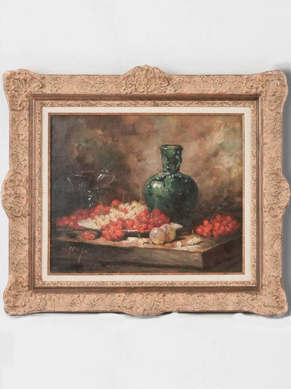 Antique signed Leroy still-life painting