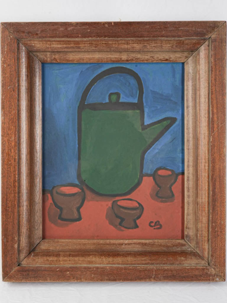 Antique mahogany contemporary painting