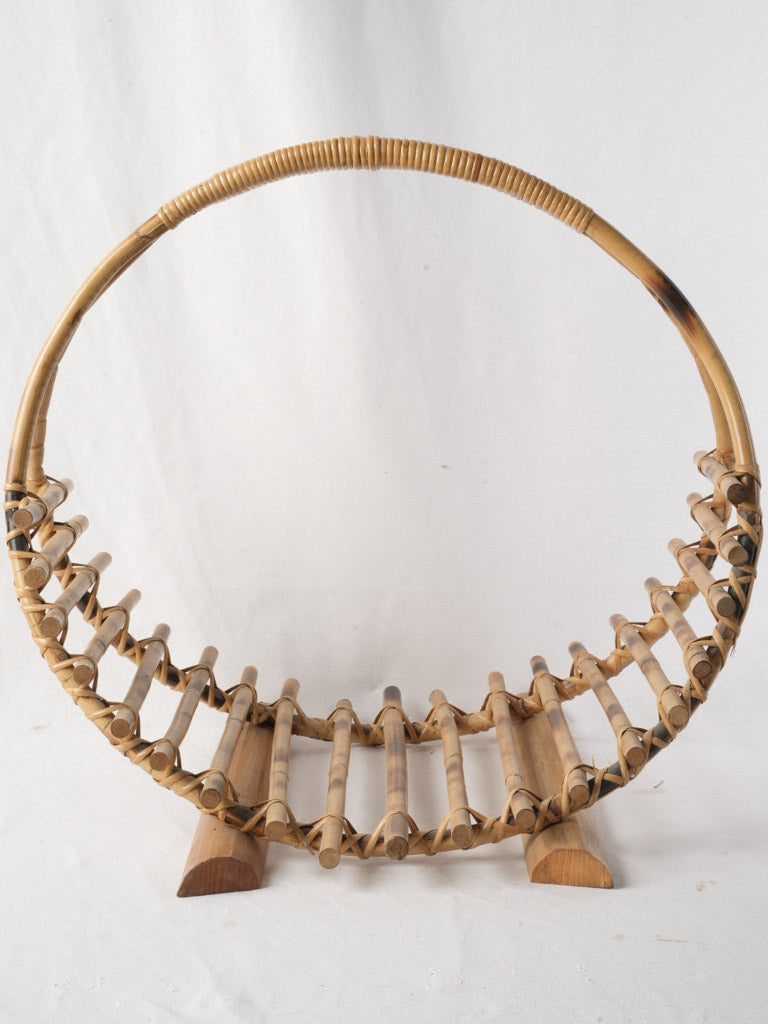 Textured wooden-skid log storage