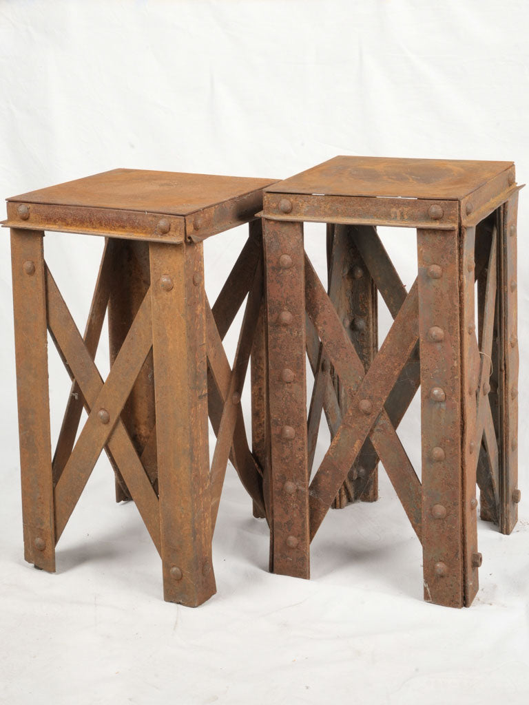 Vintage cast iron pedestals 