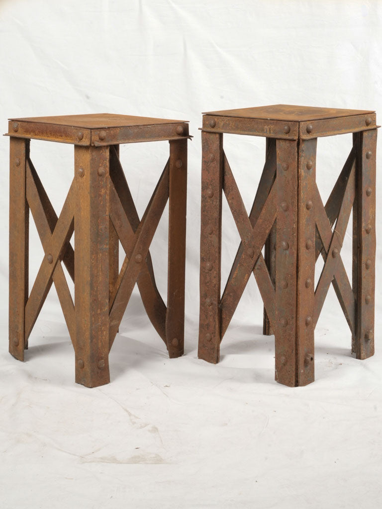 Sturdy rustic industrial pedestals