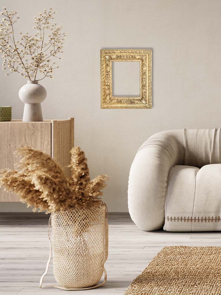 Baroque-style floral frame  