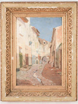 19th century streetscape - Provence village 22¾" x 17¾"