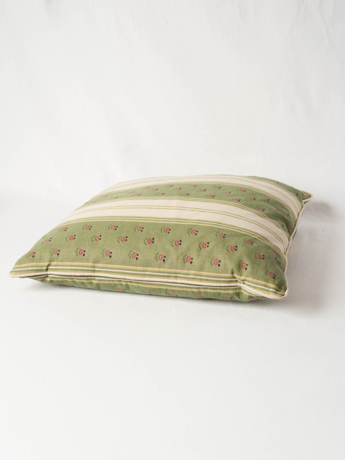 Bespoke Pillow and Bedspread Set - Pink Blue and Green Striped