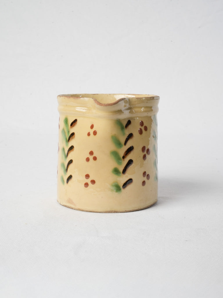 Glazed cylindrical creamer