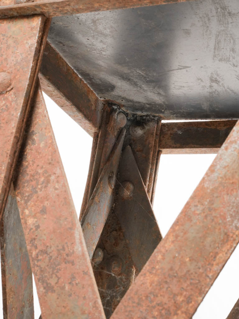Bold industrial art pedestals
