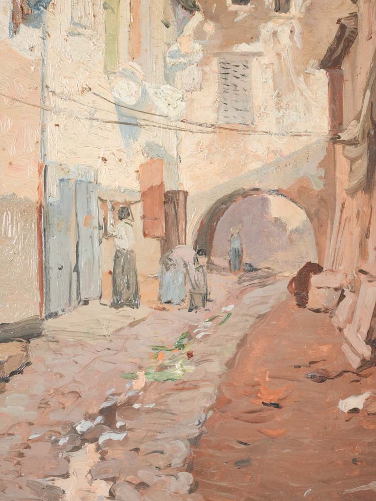 19th century streetscape - Provence village 22¾" x 17¾"