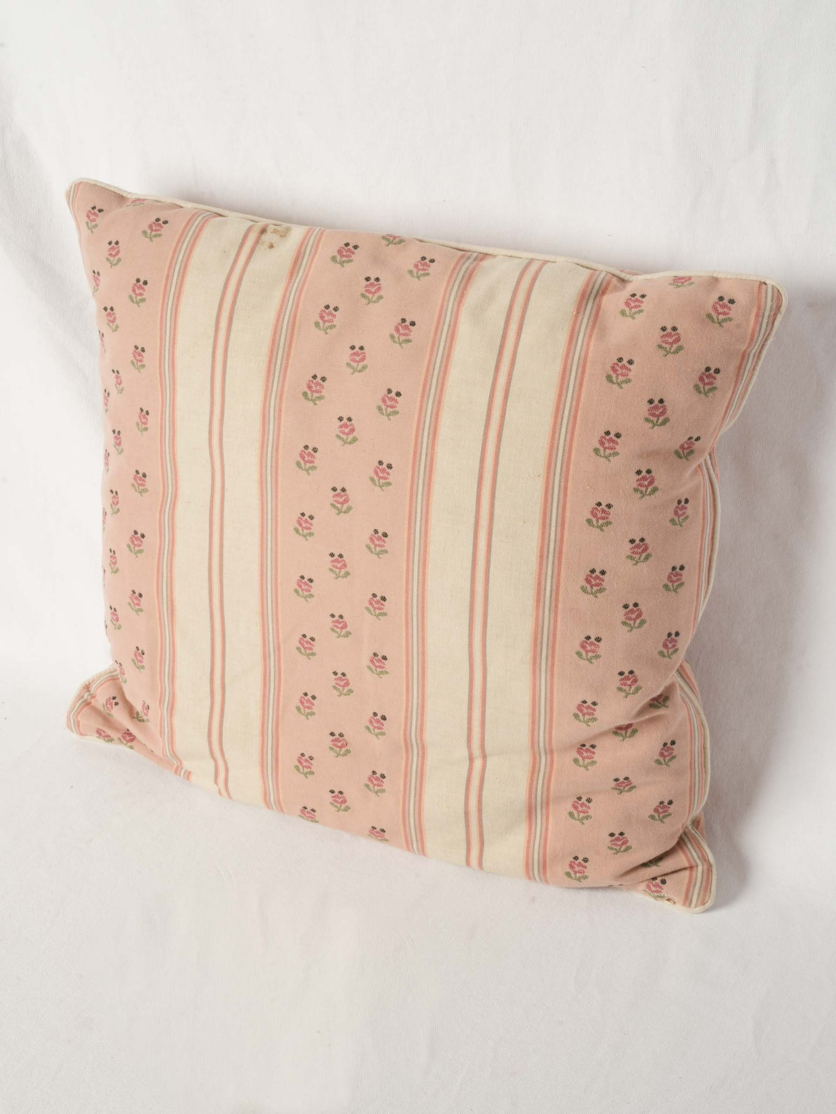 Bespoke Pillow and Bedspread Set - Pink Blue and Green Striped