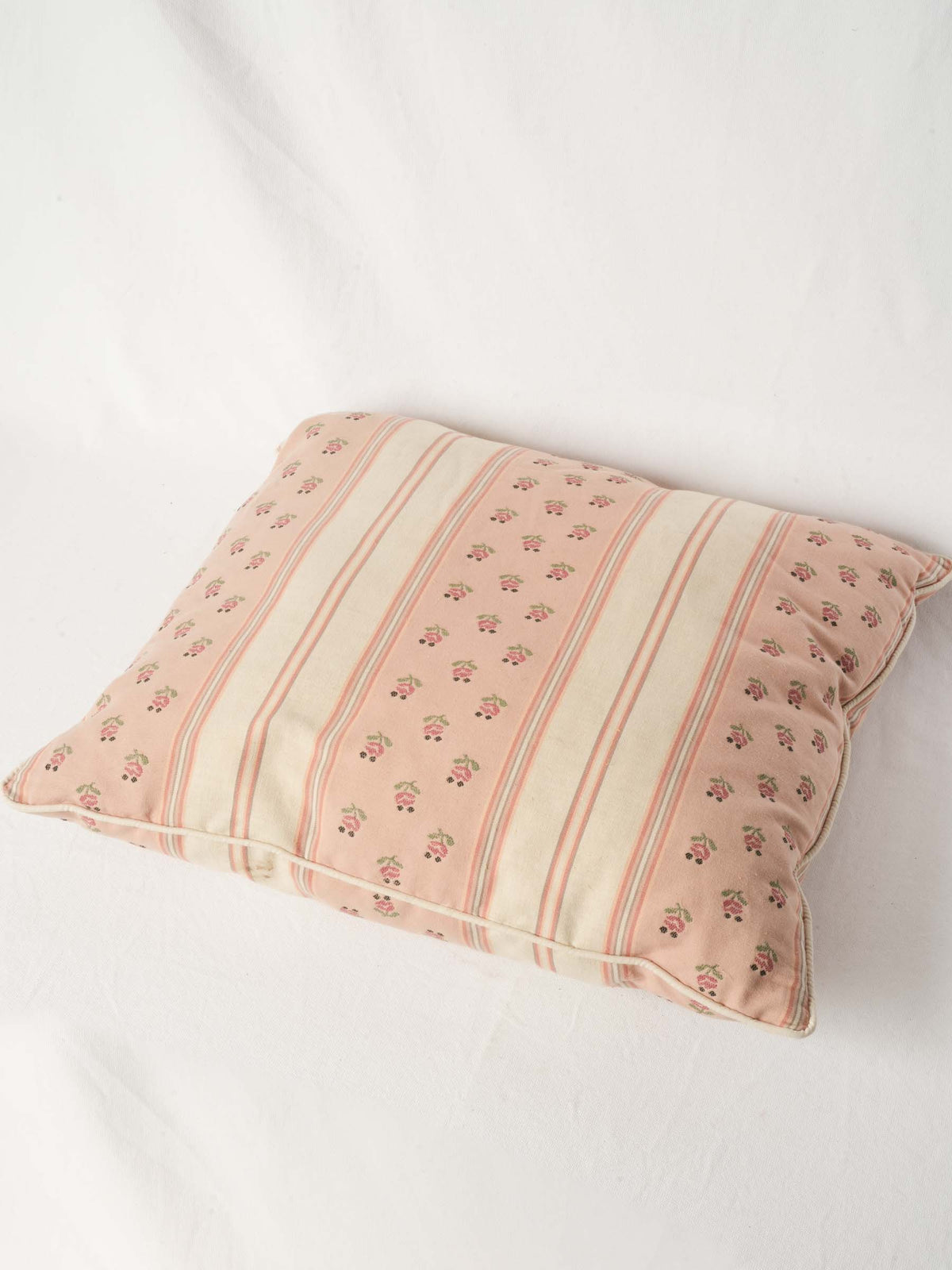 Bespoke Pillow and Bedspread Set - Pink Blue and Green Striped