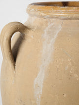 Large ribbed loop handle terracotta pot