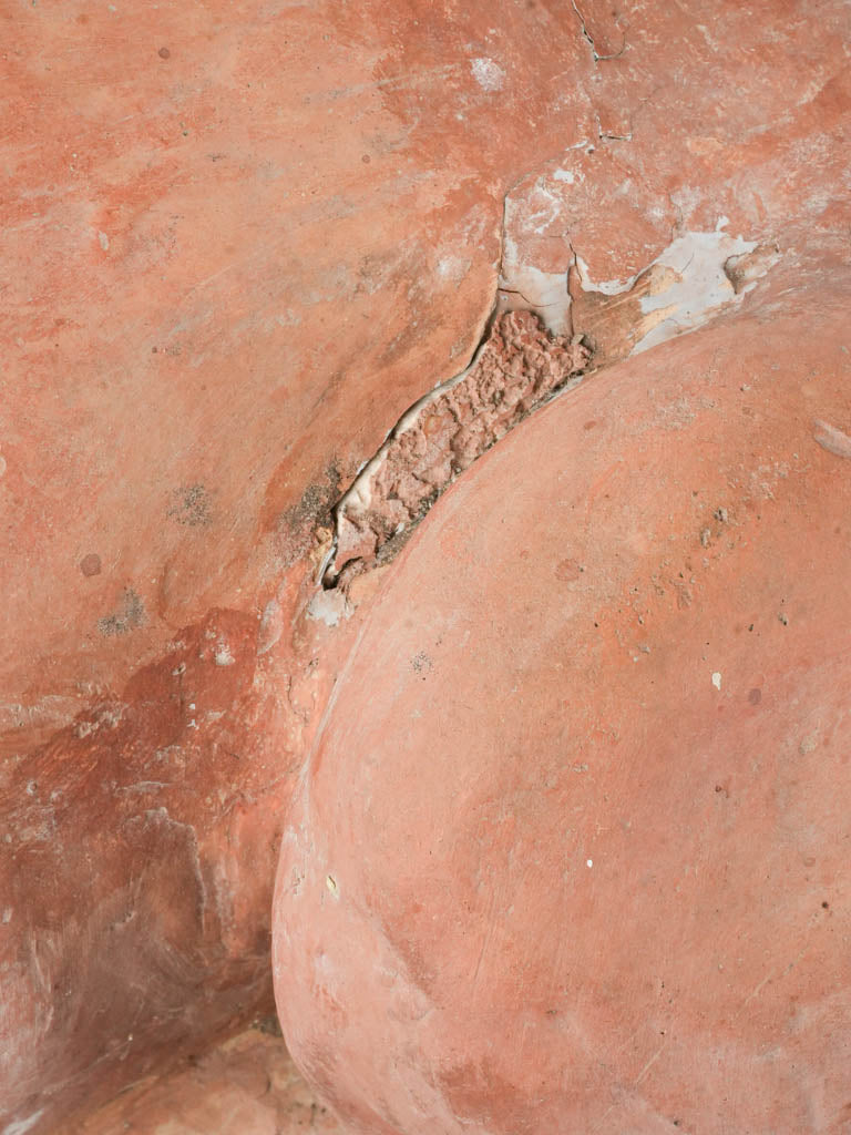 Distinctive terracotta sculpture with mane