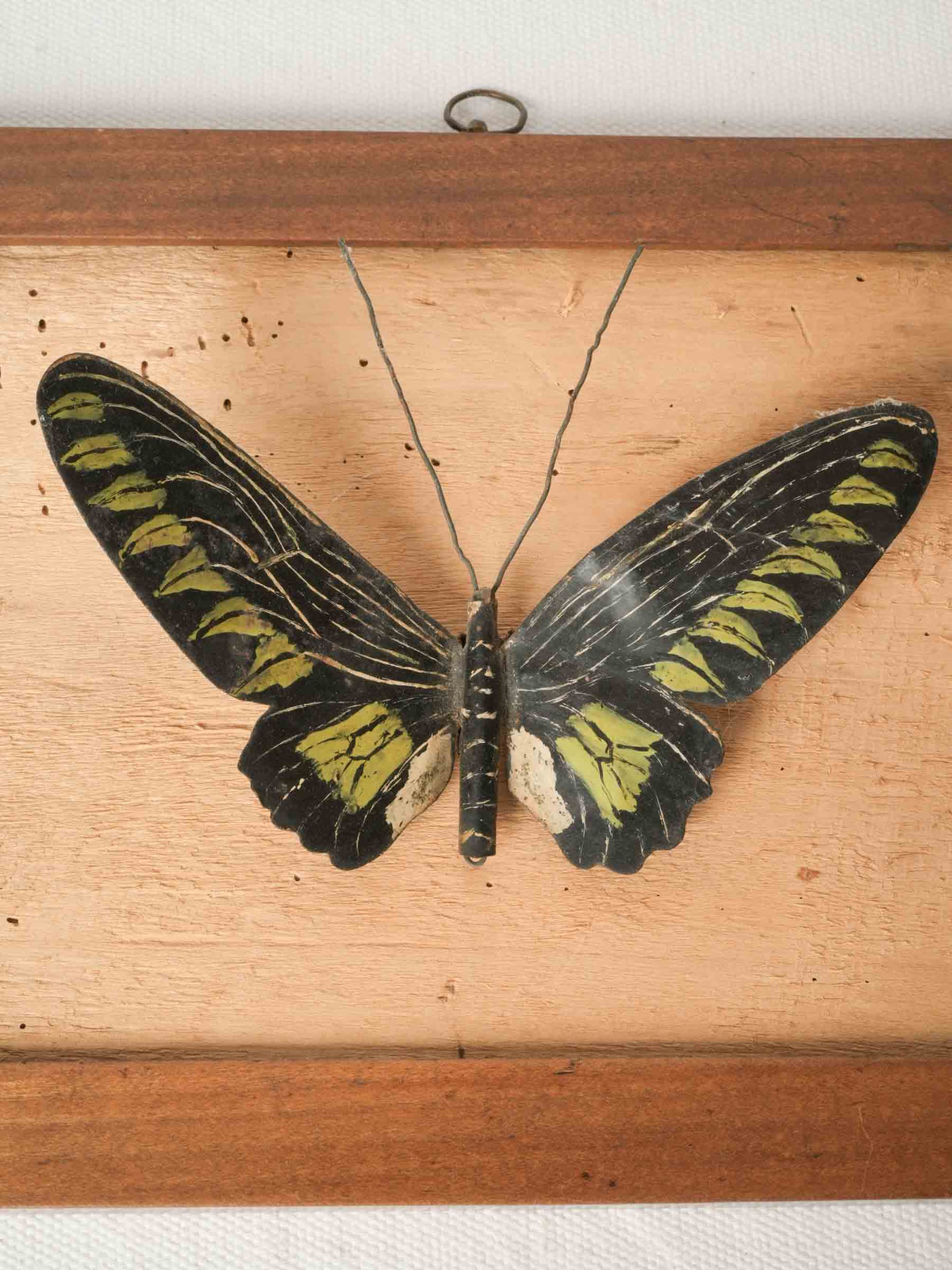 Set of Six Vintage Framed Metal Butterfly Sculptures 9½" x 8"