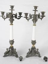 Pair of Napoleon III candelabras 21¼"