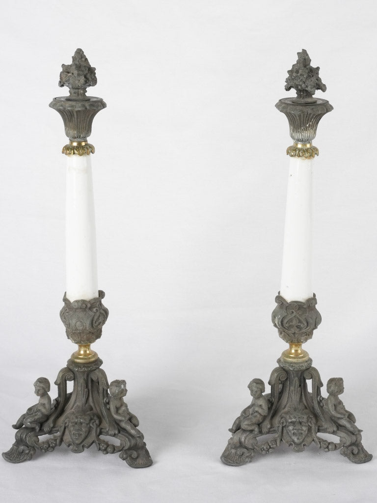 Pair of Napoleon III candelabras 21¼"