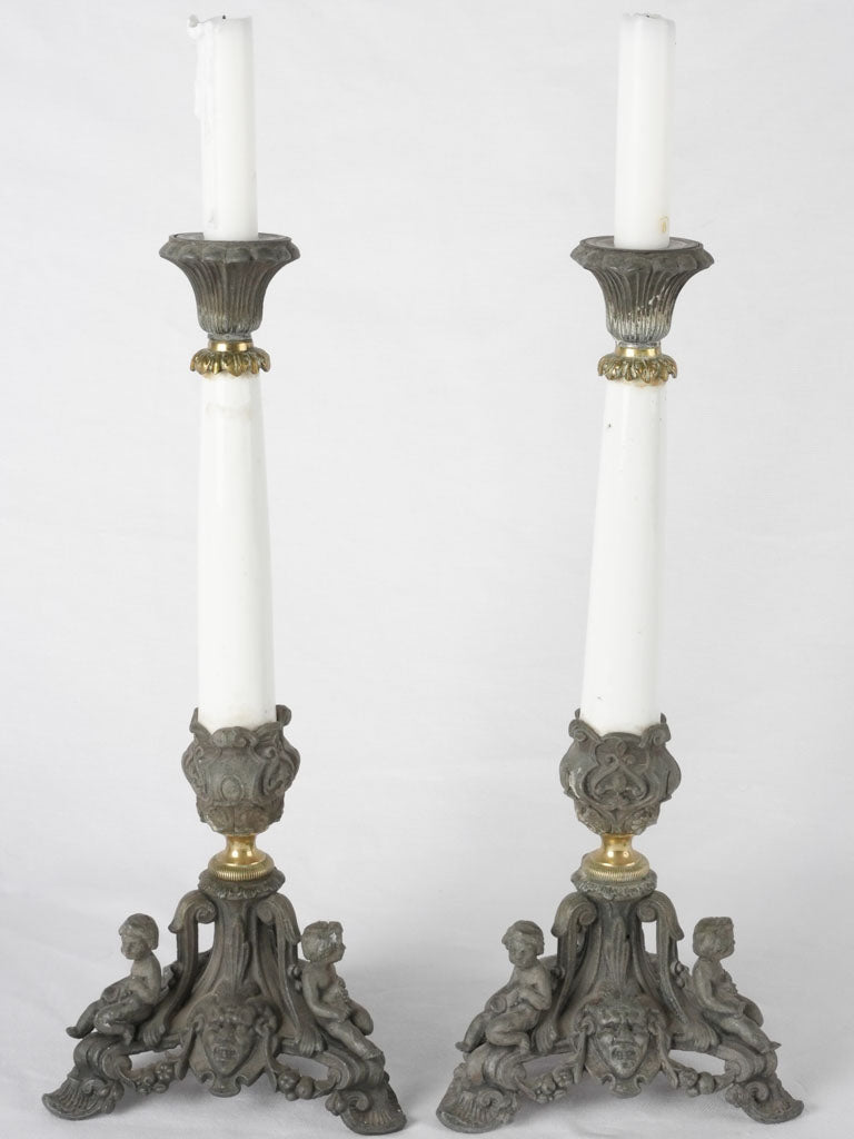 Pair of Napoleon III candelabras 21¼"
